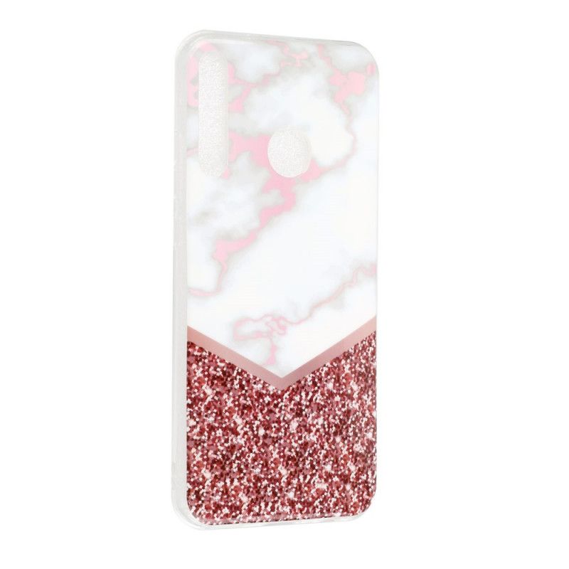 Cover Huawei Y6p Rose Deklination Marmor Geometri