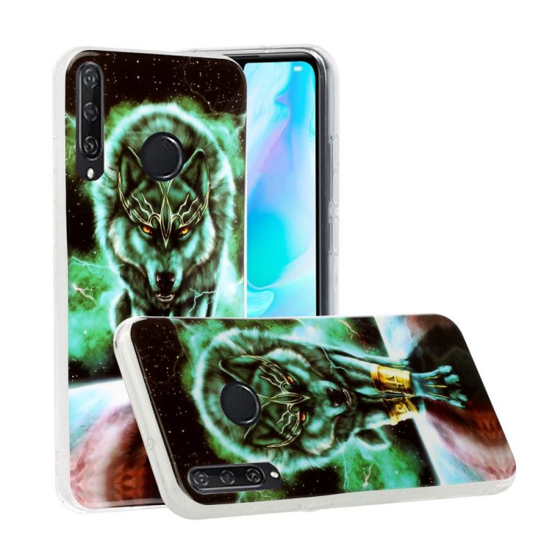 Cover Huawei Y6p Sort Fluorescerende Ulveserie