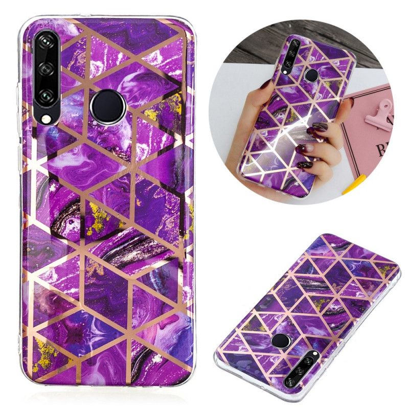 Cover Huawei Y6p Sort Premium Marmor