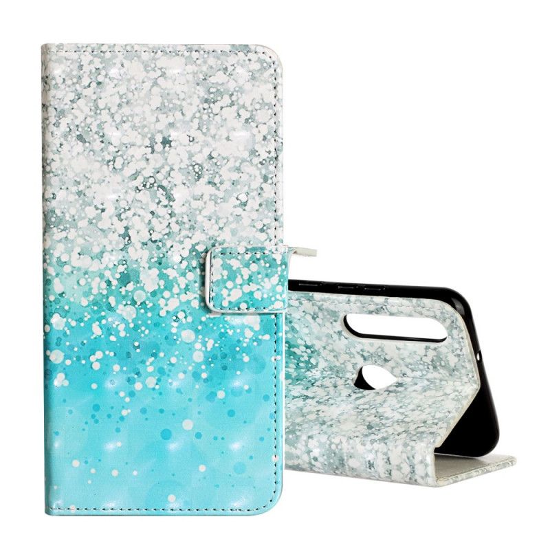 Flip Cover Huawei Y6p Mobilcover Blå Glittergradient