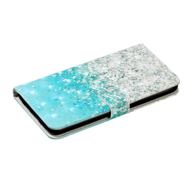 Flip Cover Huawei Y6p Mobilcover Blå Glittergradient