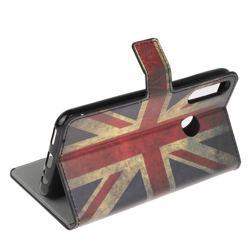 Flip Cover Læder for Huawei Y6p Englands Flag