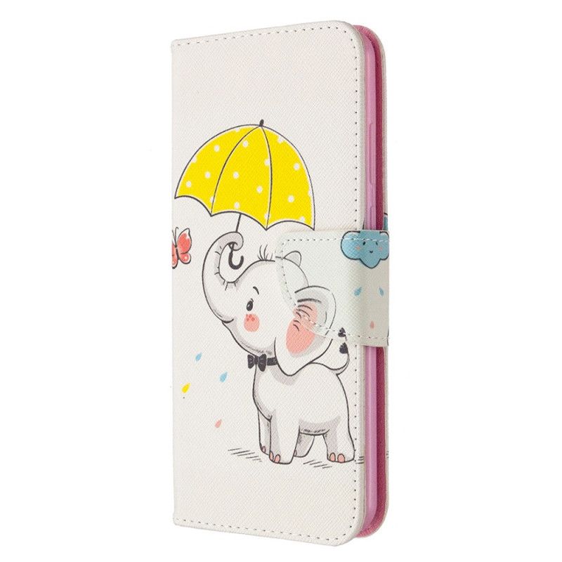 Flip Cover Læder Huawei Y6p Elefant