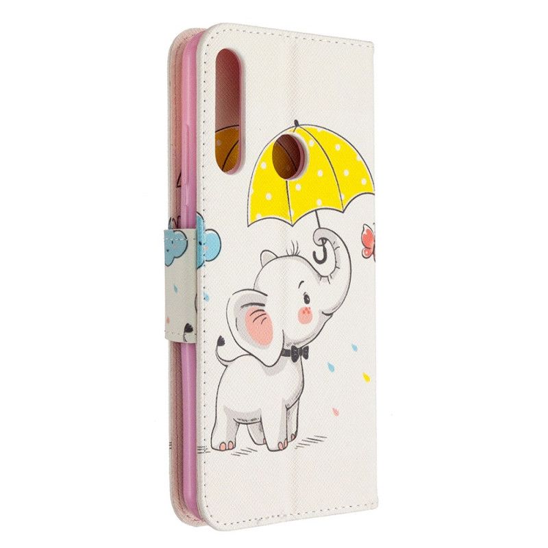 Flip Cover Læder Huawei Y6p Elefant