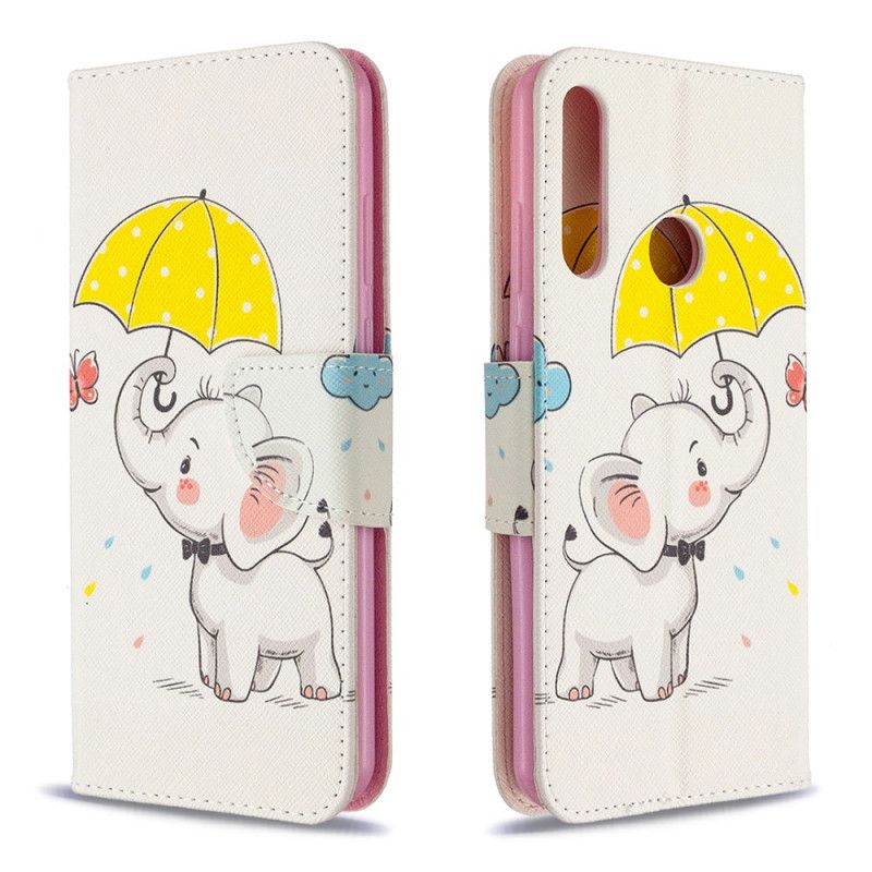 Flip Cover Læder Huawei Y6p Elefant