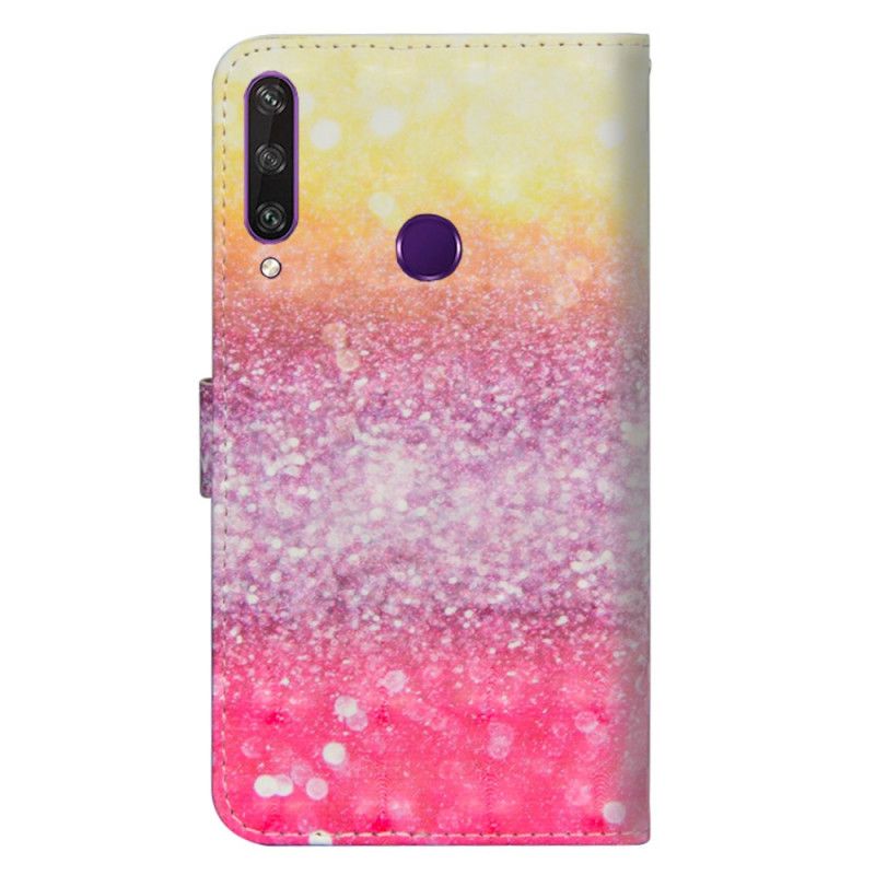 Flip Cover Læder Huawei Y6p Gradient Magenta Glitter