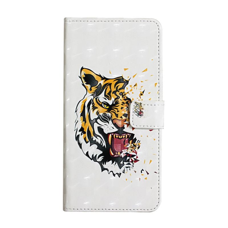 Flip Cover Læder Huawei Y6p Magisk Vildt Tiger Original