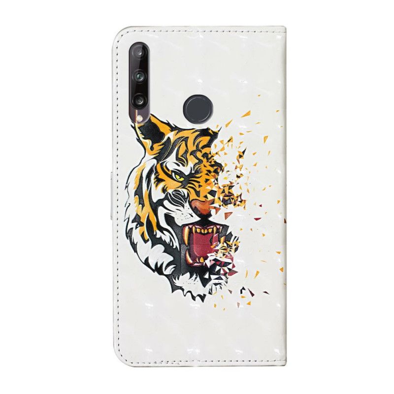 Flip Cover Læder Huawei Y6p Magisk Vildt Tiger Original