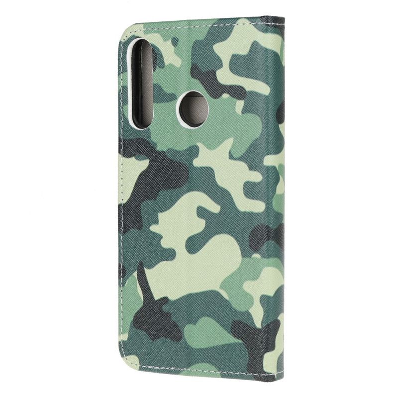 Flip Cover Læder Huawei Y6p Militær Camouflage