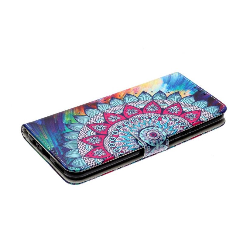 Flip Cover Læder Huawei Y6p Ultra Farverig Mandala