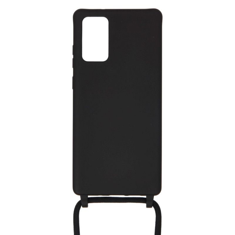 Cover for Samsung Galaxy Note 20 Sort Silikone Og Ledning