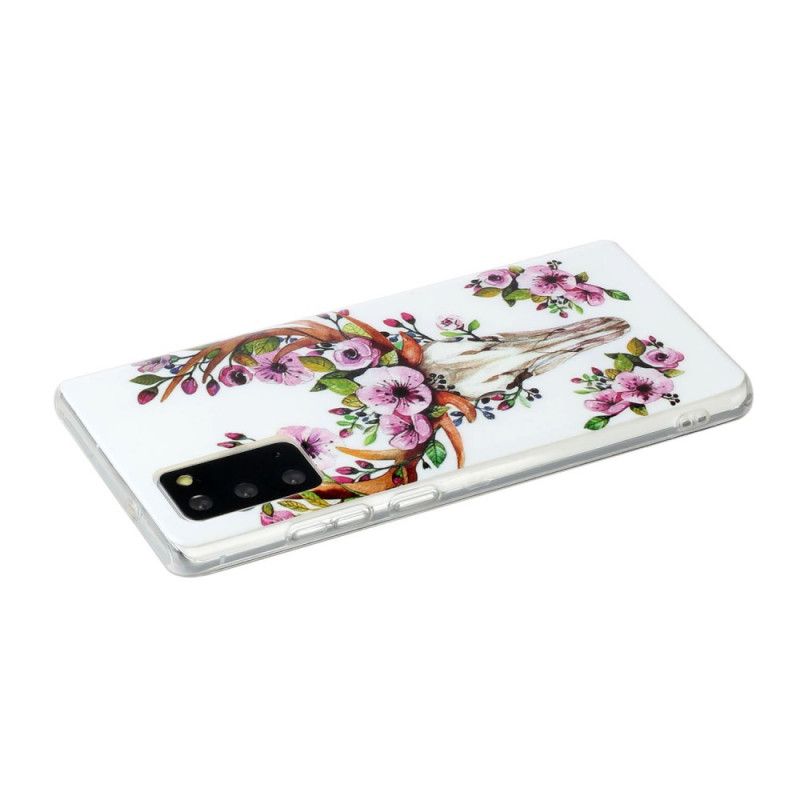 Cover Samsung Galaxy Note 20 Fluorescerende Blomstrende Elg