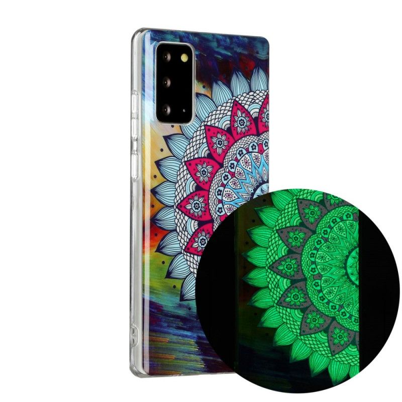 Cover Samsung Galaxy Note 20 Mobilcover Fluorescerende Mandala