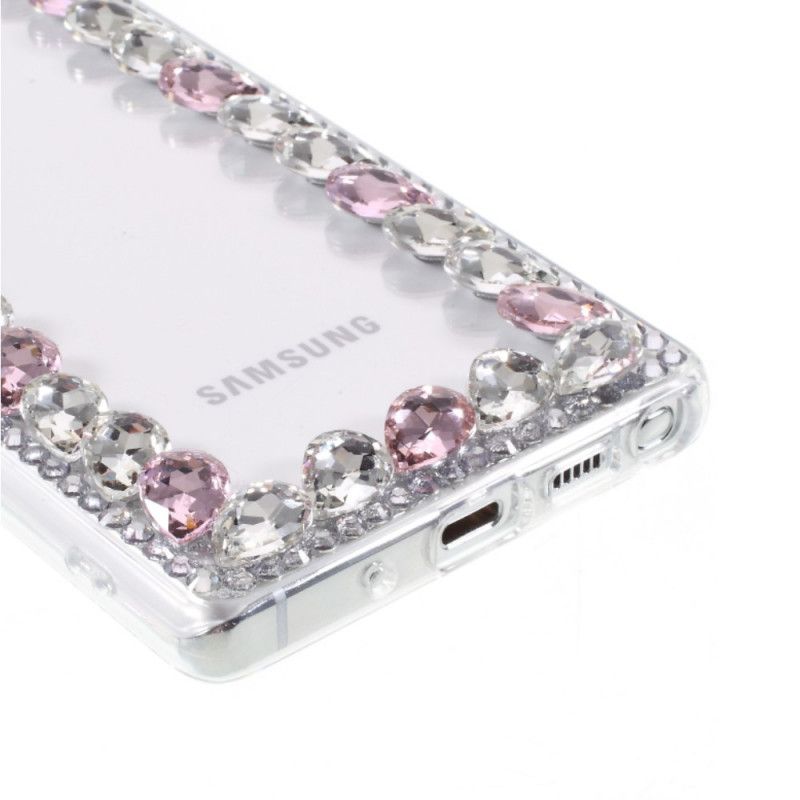 Cover Samsung Galaxy Note 20 Rød Rhinestone Omrids