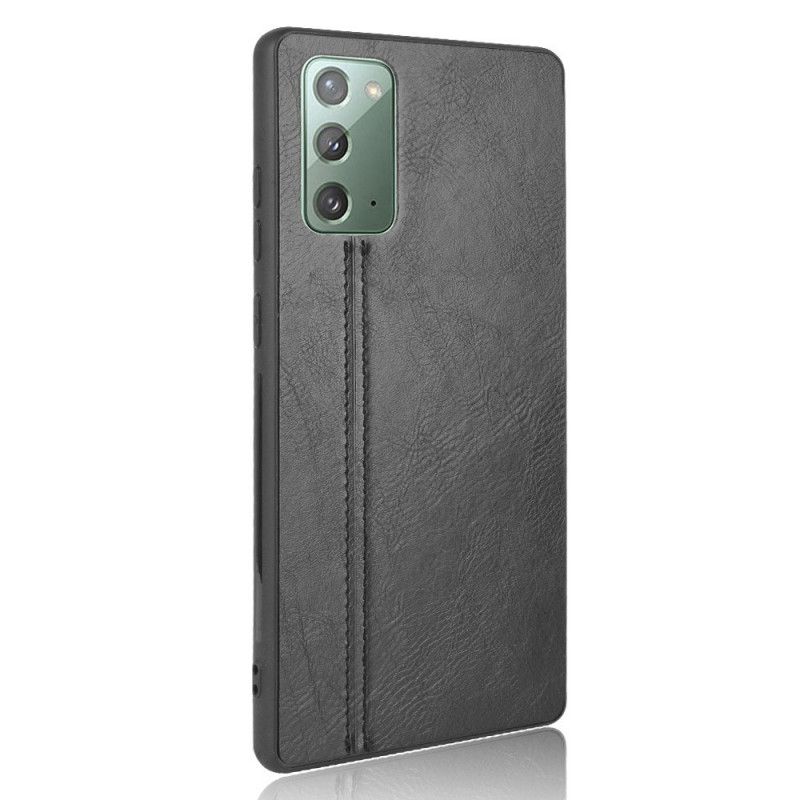 Cover Samsung Galaxy Note 20 Sort Mobilcover Syet Lædereffekt