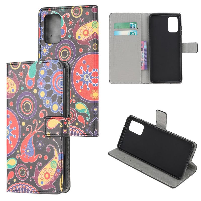 Flip Cover Læder for Samsung Galaxy Note 20 Galakse Design