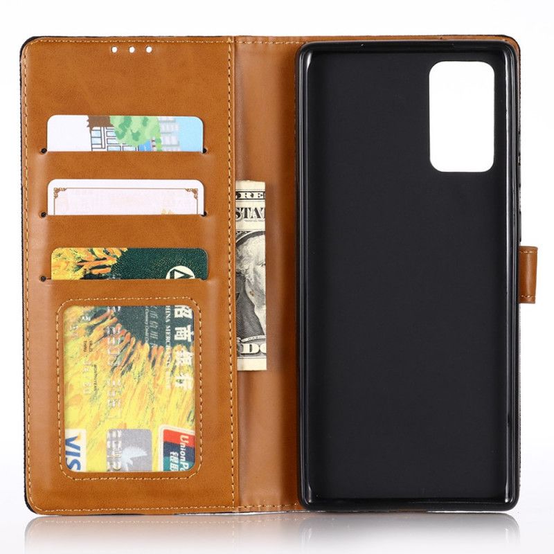 Flip Cover Læder for Samsung Galaxy Note 20 Sort Oxford