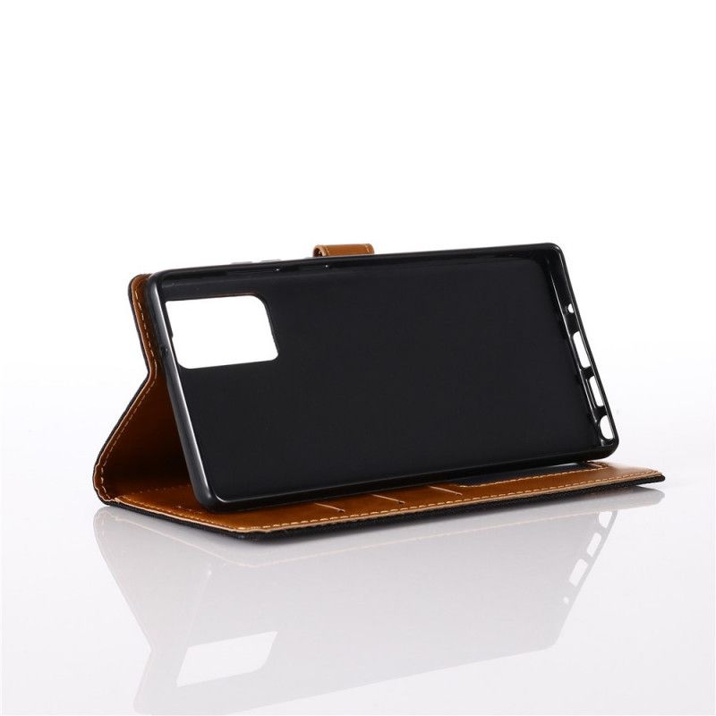 Flip Cover Læder for Samsung Galaxy Note 20 Sort Oxford