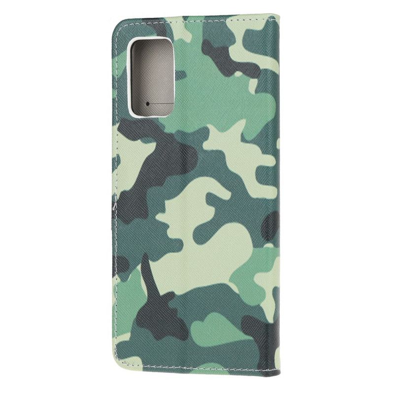 Flip Cover Læder Samsung Galaxy Note 20 Militær Camouflage