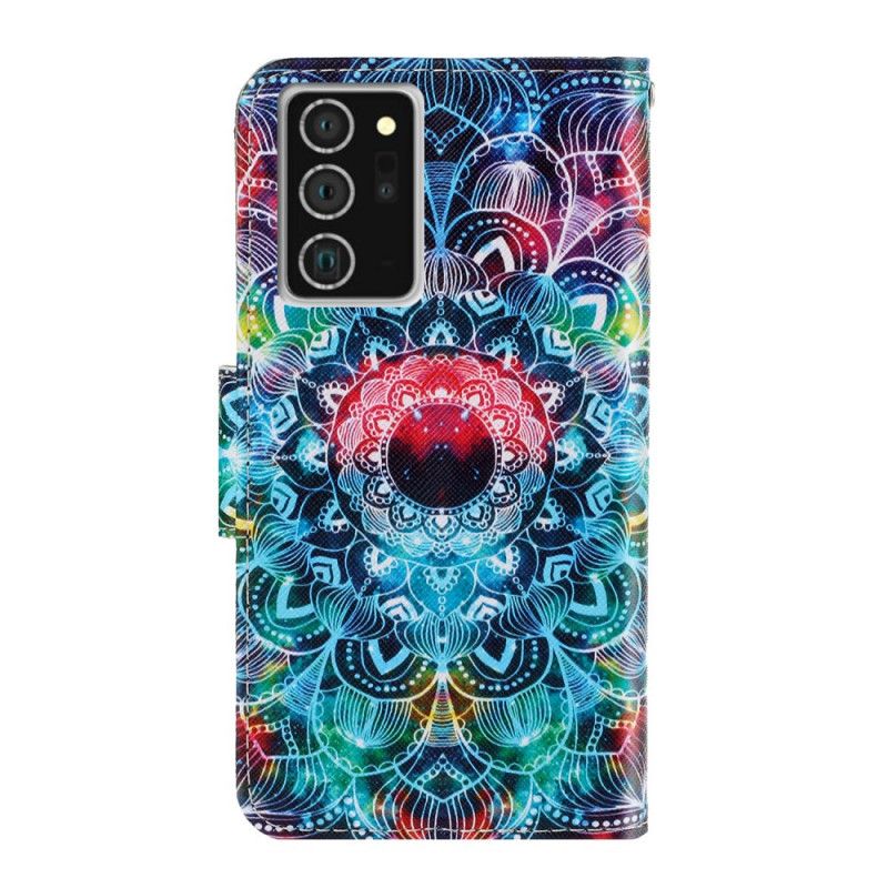 Flip Cover Læder Samsung Galaxy Note 20 Prangende Mandala Med Rem