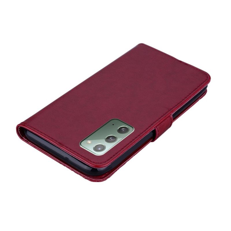 Flip Cover Samsung Galaxy Note 20 Grå Mobilcover Uglemandala Og Charme