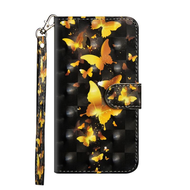 Flip Cover Samsung Galaxy Note 20 Gule Sommerfugle