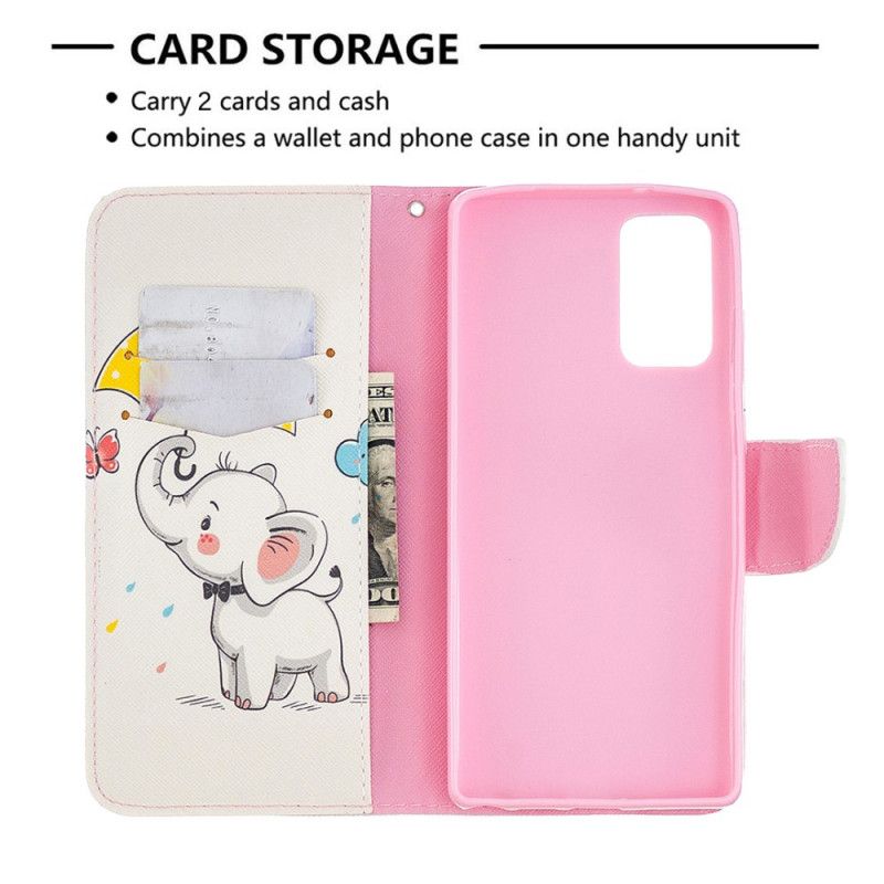 Flip Cover Samsung Galaxy Note 20 Mobilcover Baby Elefant