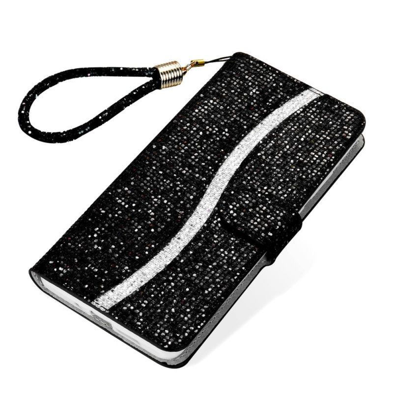 Flip Cover Samsung Galaxy Note 20 Sort Glitter Design