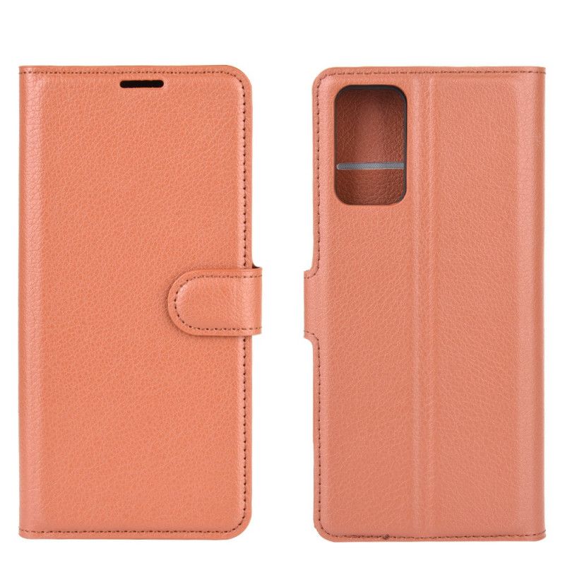 Flip Cover Samsung Galaxy Note 20 Sort Mobilcover Klassisk Lychee-Lædereffekt