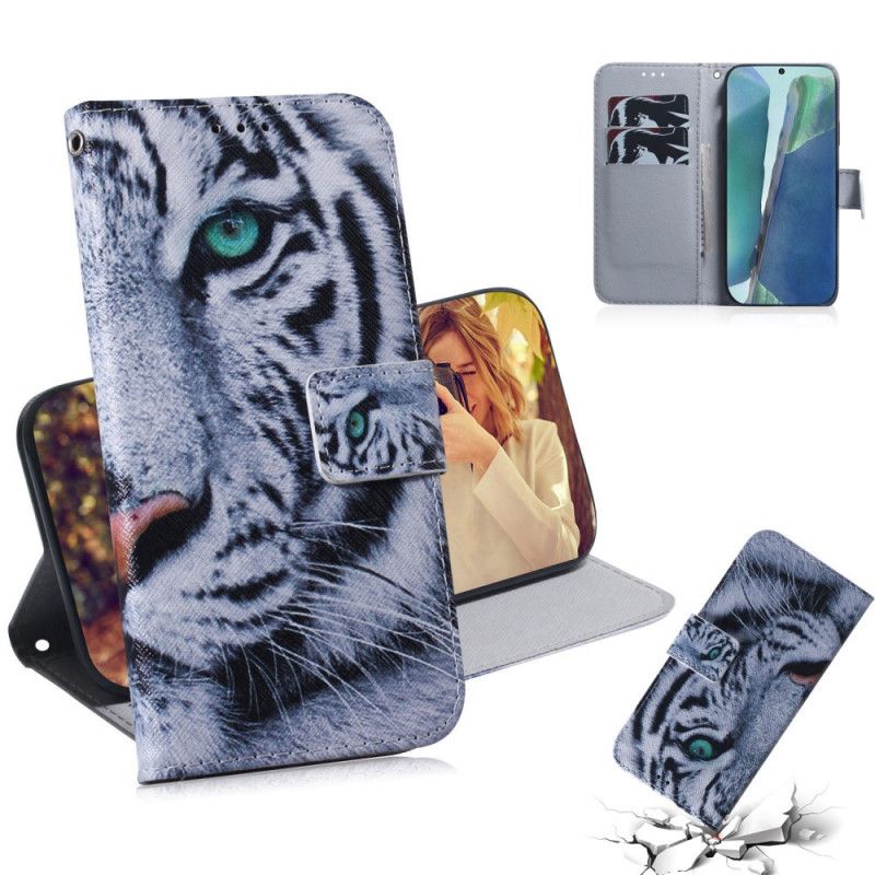 Flip Cover Samsung Galaxy Note 20 Tiger Ansigt