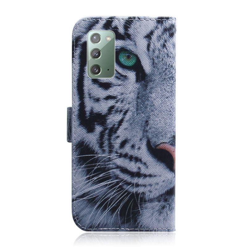 Flip Cover Samsung Galaxy Note 20 Tiger Ansigt