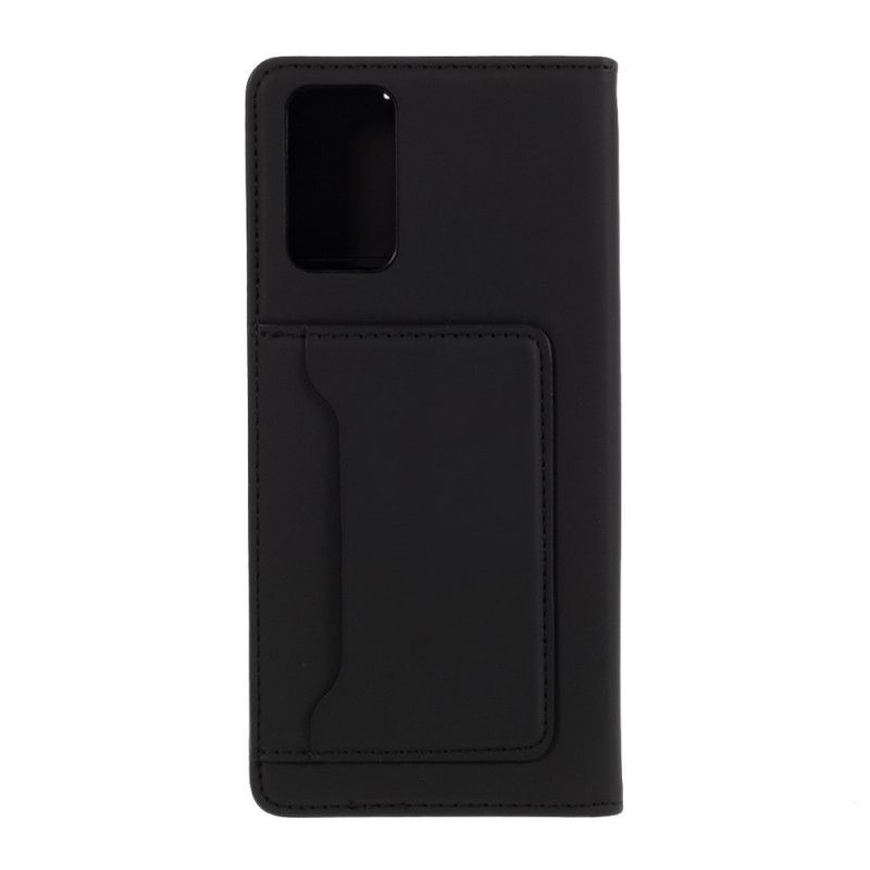 Læder Cover Samsung Galaxy Note 20 Sort Support Kortholder Beskyttelse