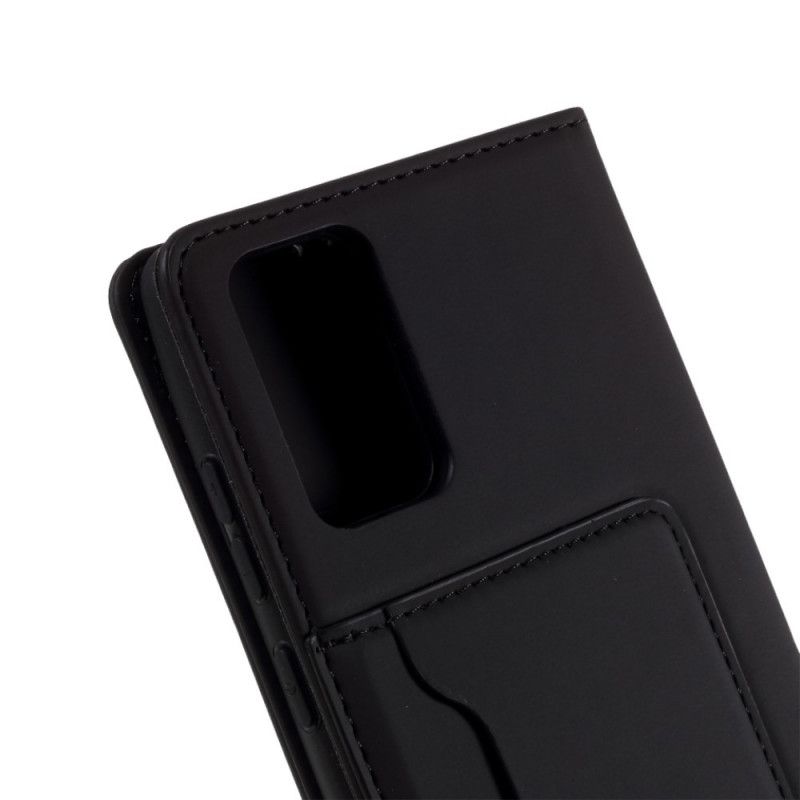 Læder Cover Samsung Galaxy Note 20 Sort Support Kortholder Beskyttelse