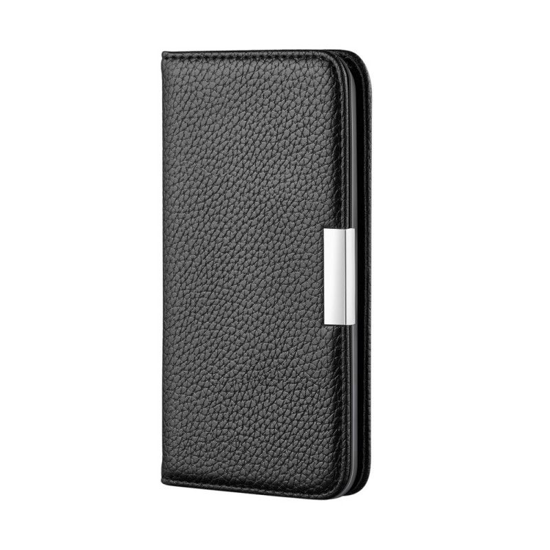 Læder Cover Samsung Galaxy Note 20 Sort Ultra Chic Lychee Imiteret Læder