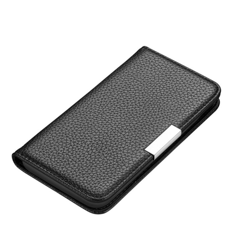 Læder Cover Samsung Galaxy Note 20 Sort Ultra Chic Lychee Imiteret Læder