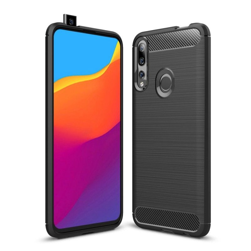 Cover for Huawei P Smart Z Sort Børstet Kulfiber