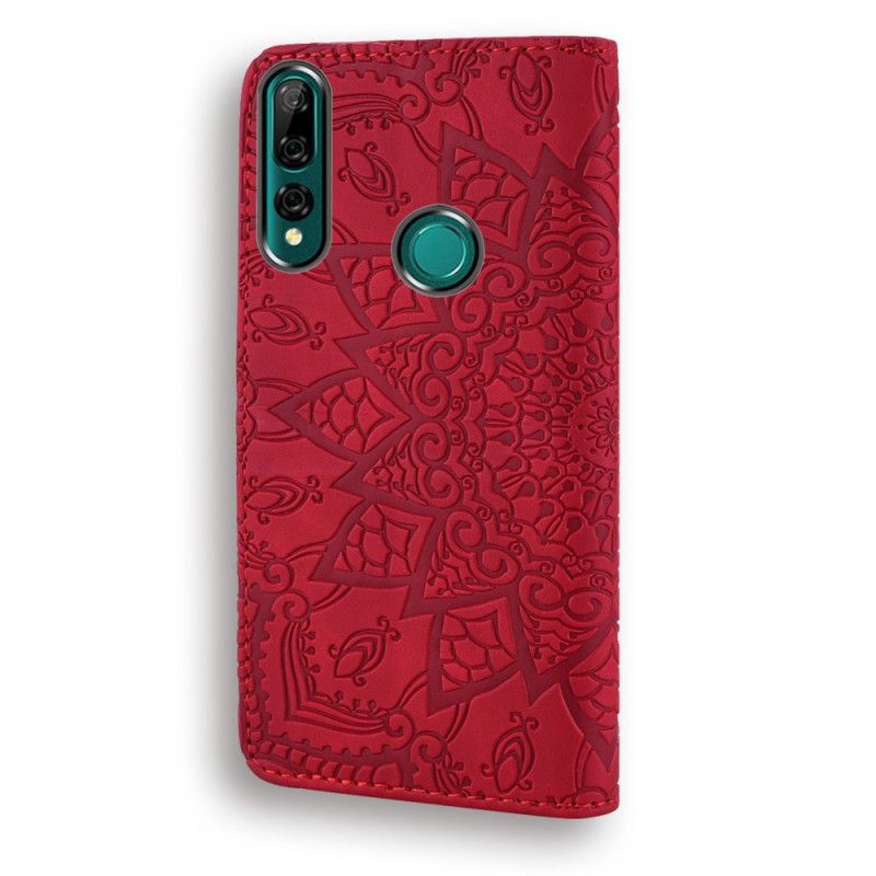 Flip Cover Læder for Huawei P Smart Z Sort Blomsterprint