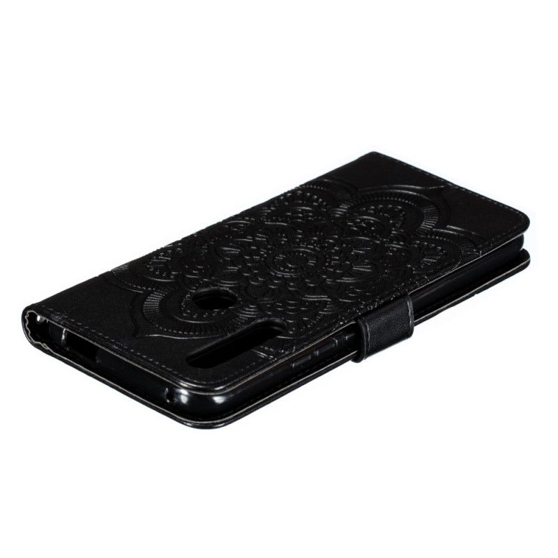 Flip Cover Læder for Huawei P Smart Z Sort Hel Mandala Med Rem