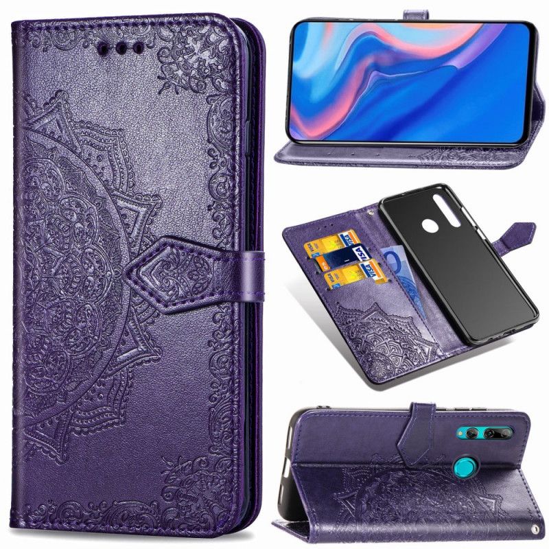 Flip Cover Læder for Huawei P Smart Z Sort Mandala I Middelalderen