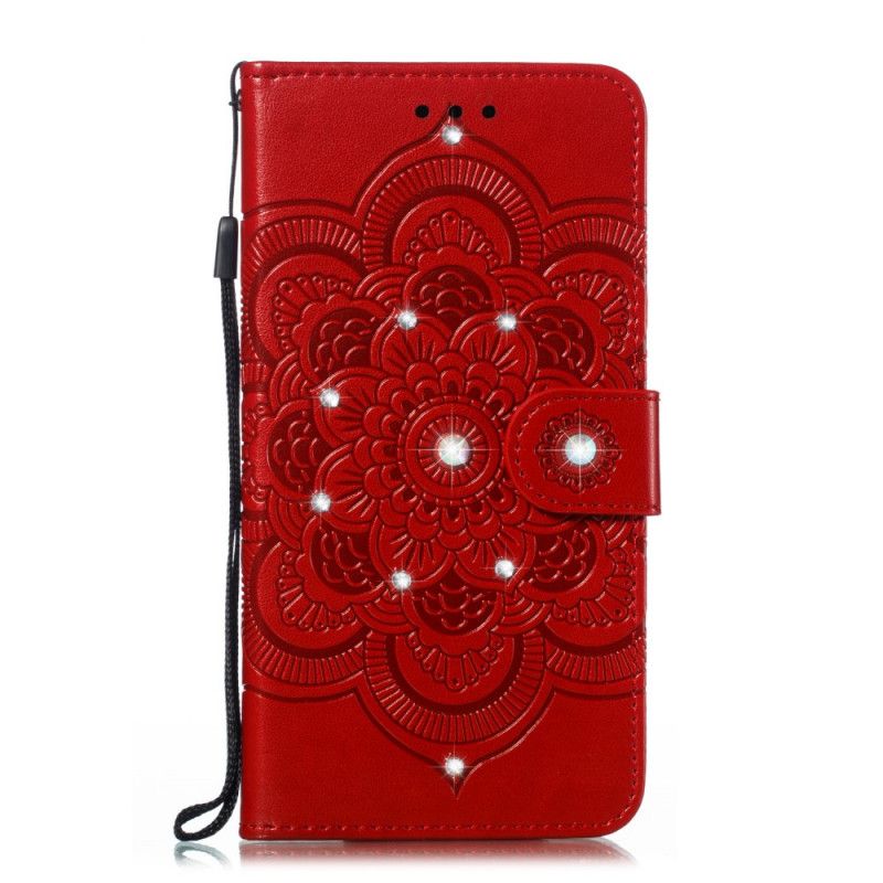 Flip Cover Læder Huawei P Smart Z Sort Mandala Og Diamanter