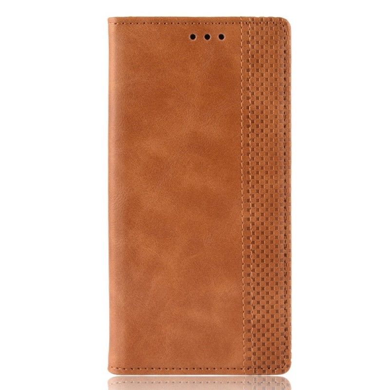 Læder Cover Huawei P Smart Z Sort Stiliseret Vintage Lædereffekt