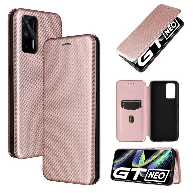 Flip Cover Realme Gt 5g Silikone Carbon