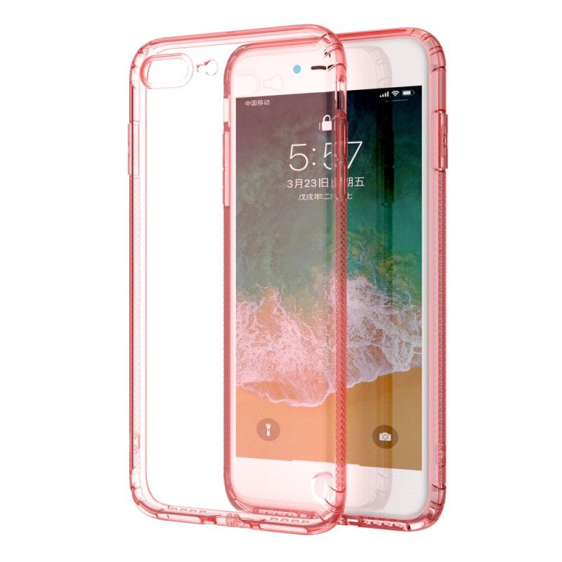 Cover for iPhone 7 Plus / 8 Plus Sort Gennemsigtige Leeu-Beskyttelsespuder