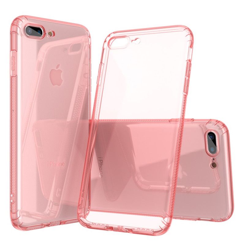 Cover for iPhone 7 Plus / 8 Plus Sort Gennemsigtige Leeu-Beskyttelsespuder