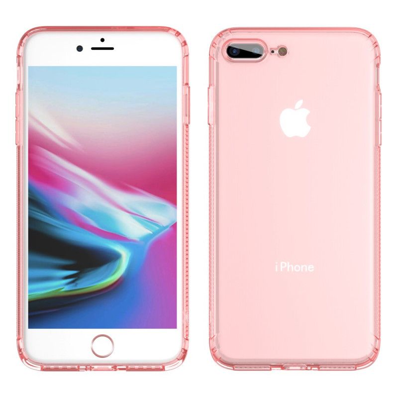 Cover for iPhone 7 Plus / 8 Plus Sort Gennemsigtige Leeu-Beskyttelsespuder