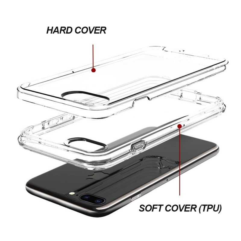 Cover iPhone 7 Plus / 8 Plus Mobilcover Gennemsigtig Hybrid Design