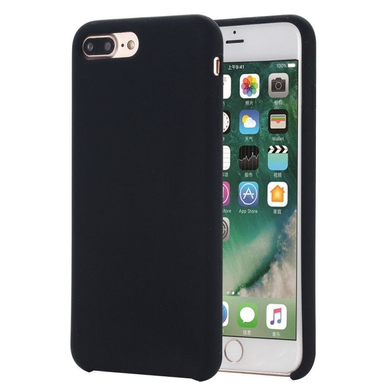 Cover iPhone 7 Plus / 8 Plus Sort Flydende Silikone