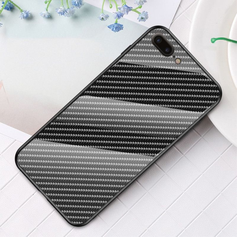 Cover iPhone 7 Plus / 8 Plus Sort Kulfiber Hærdet Glas Plus