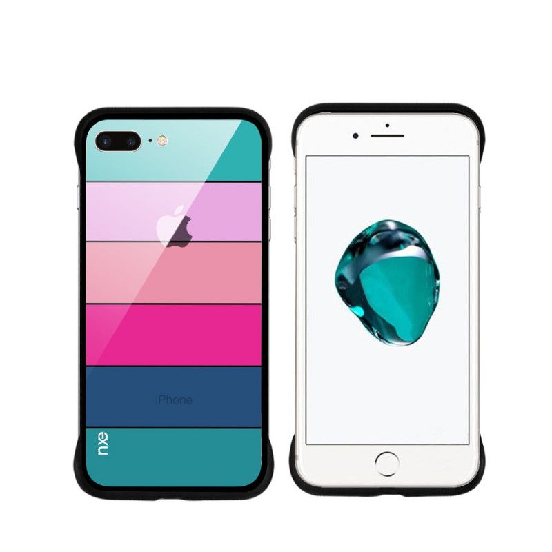 Cover iPhone 7 Plus / 8 Plus Turkis Mobilcover Nxe Regnbue-Serie