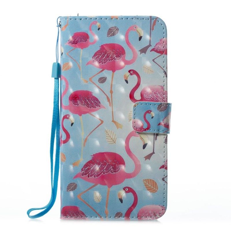 Flip Cover iPhone 7 Plus / 8 Plus Hvid Flere Flamingoer